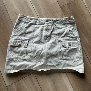 Calvin Klein Khaki / Tan Cargo Mini Skirt